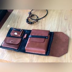 Questions? Leave A Comment Below! Luxury Cognac Leather Case, Functional Leather Cases For On-the-go, Luxury Leather-lined Cases For Everyday Use, Cigars Leather Case, Leather Zippo Case, Handcrafted Bags, Craft Bags, Box Color, Black Tan