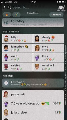 an iphone screen with several emotes on it