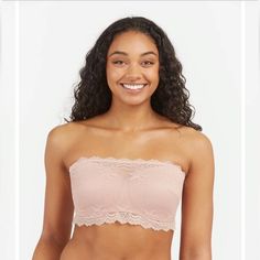 . Engineered With Both Fashion And Function, This Bra Has Undetectable Technology That Supports And Smooths Like No Other. It’s The Perfect Match To Our Undie-Tectable Panties. Style No. 30031r Details Stay-Put, Strapless Layering Solution With Lightly-Lined Cups Side Support For The Best Shape And Profile Designed To Show Off Color: Vintage Rose Seamless Lace Bandeau Bra, Feminine Stretch Bandeau Tube Top, Bra-friendly Bandeau Camisole, Bra-friendly Fitted Bandeau Camisole, Bra Friendly Bandeau Camisole, Strapless Bra With Removable Pads For Spring, Bra Friendly Lace Strapless Tube Top, Lace Bra-friendly Strapless Tube Top, Lace Strapless Bra-friendly Tube Top