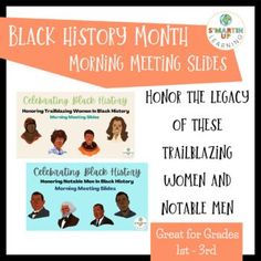 an advertisement for black history month with pictures of people in suits and ties, including one woman