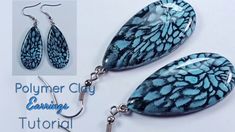 the earrings are made with polymer clay