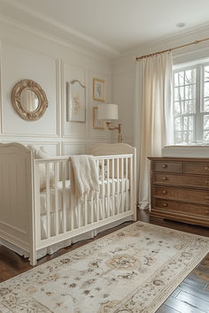 40 Small Neutral Nursery Ideas for Compact Spaces Mallory Ervin Nursery, Vintage White Crib Nursery Ideas, White And Off White Bedroom, Mix And Match Nursery Furniture, Gender Nursery Ideas Neutral, 10x10 Nursery Layout, Box Trim Nursery, Sophisticated Girl Nursery, White Crib Nursery Girl