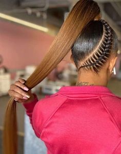 Hairstyles For Kids Black Natural, Braided Ponytail Black Hair, Haircuts For Summer, High Ponytail Braid, Natural Hair Ponytail, Side Ponytail Hairstyles, Barbie Ponytail