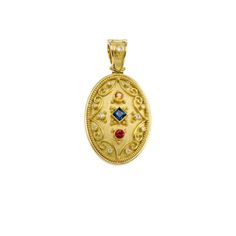 (eBay) Find many great new & used options and get the best deals for Byzantine Oval Pendant with Multi Colored Stones in 18k Gold at the best online prices at eBay! Free shipping for many products! Greek Jewelry, Colored Stones, Oval Pendant, Jewelry Handmade, Multi Colored, Gold Pendant, Jewellery And Watches, Stone Color, Ebay Finds