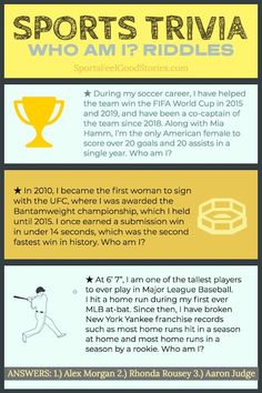 an info sheet describing the different types of sports trivias