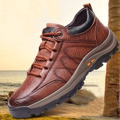 Category:Sneakers; Upper Materials:PU; Season:Spring,Fall; Gender:Men's; Activity:Hiking,Walking; Toe Shape:Round Toe; Style:Sporty,Casual; Outsole Materials:Rubber; Occasion:Outdoor,Daily; Closure Type:Lace-up; Function:Comfortable,Breathable,Slip Resistant; Pattern:Solid Colored; Listing Date:07/19/2023; 2024 Trends:Height Increasing Shoes; Foot Length:; Foot Width:; SizeChart1_ID:2:184042; Size chart date source:Provided by Supplier. Mens Winter Shoes, Men's Casual Shoes, Mens Snow Boots, Mens Shoes Casual Sneakers, Casual Sport Shoes, Leather Shoes Men, Brown Shoe, Winter Shoes, Work Shoes