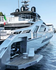 a large white boat in the water