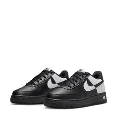 The Nike Air Force 1 NN Youth Sneakers are most certainly a showstopper. They feature a unique design that will turn heads. And with their superior comfort, your child will be winning no matter how you look at it.Perforations on toe box for breathability. Hidden Air cushioning for comfort and support. Rubber outsole for durability and traction. Padded tongue and collar. Materials: real and synthetic Leather. Lace-up. Nike Air Force 1 Modern Streetwear, Nike Streetwear Basketball Shoes, Nike Air Force 1 Fade-resistant For Sports, Black Nike Air Force 1 Fade-resistant For Sports, Sporty Nike Air Force 1 With Synthetic Material, Sporty Synthetic Nike Air Force 1, Black Low-top Sneakers For Sports Events, Modern Nike Air Force 1 For Streetwear, Nike Black Sporty Sneakers