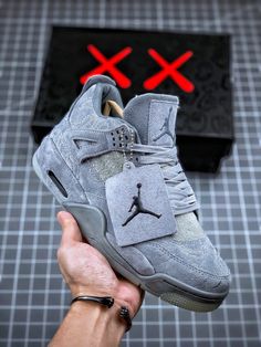 Kaws Jordan 4s, J4 Shoes, Nike Blazer Outfit, Jordan Shoes For Men, Futuristic Shoes, Shoes Wallpaper, Nike Air Jordan Shoes, Nike Air Jordan 4