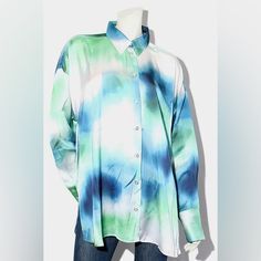 100% Polyester. Size Xs Place Your First Order On Poshmark And Save $10! Use Code: Shoprenascloset Trendy Zara Shirt In Relaxed Fit, Trendy Blue Daywear Blouse, Trendy Blue Blouse For Daywear, Zara Blue Button-up Shirt, Green Zara Shirt For Spring, Zara Green Shirt For Spring, Blue Zara Shirt For Daywear, Zara Casual Blue Blouse, Zara Blue Shirt For Daywear