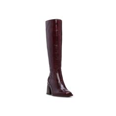 Vince Camuto-Sangeti Wide Calf Boot Lend style and finesse to your look with the Sangeti wide calf boot from Vince Camuto. Made from rich leather in a tall silhouette, this square-toe boot has inside zipper to ensure smooth entry and a flared block heel for augmented appeal. Click here for Boot Measuring Guide. Burgundy Platform Boots For Fall, Tall Heeled Boots For Formal Fall Occasions, Tall Heeled Boots For Fall Formal Events, Formal High Shaft Mid-calf Boots For Fall, Luxury Knee-high Boots With Square Toe For Fall, Luxury Square Toe Knee-high Boots For Fall, Luxury Wide Calf Boots For Fall, Fall Formal Knee-high Boots With Leather Lining, High Shaft Calf Leather Boots For Fall