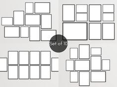 the set of 10 frames is shown in black and white