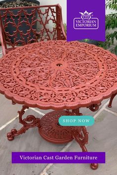 the victorian cast garden furniture is on sale