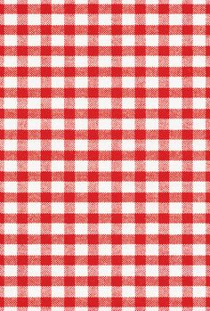 a red and white checkered table cloth