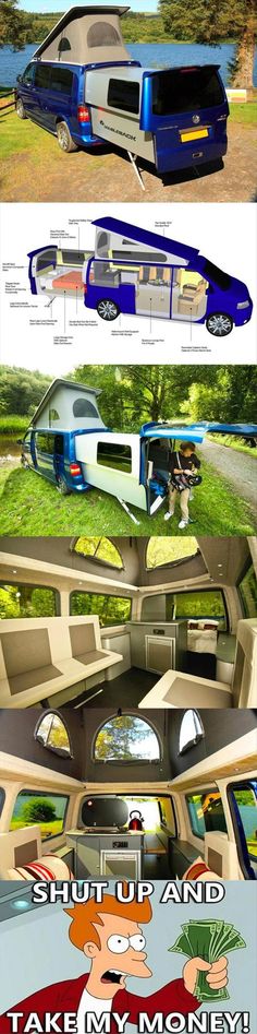 the inside and outside view of an rv