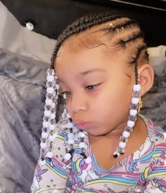 Hairstyles For Toddler Girls Easy Black, Black Toddler Hairstyles Girl Braids, Toodler Braids Kids, Toddler Lemonade Braids With Beads, Irdcc Serenity, Toddler Braids With Beads Kid Hairstyles, Toddler Hairstyles Girl Black, Baby Braid Styles, Bead Hairstyles For Kids Natural Easy