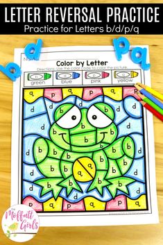 the letter b is for frog coloring page with numbers and letters to color on it