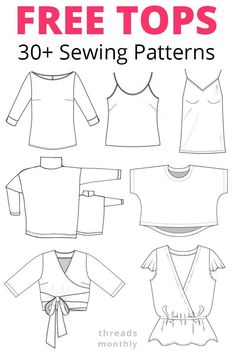 the free sewing pattern for girls'tops