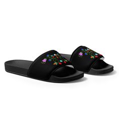 A must-have for the summer: these women’s slides. A pair of these will keep you comfy throughout your day of beach or pool activities, thanks to the cushioned upper strap and the textured footbed. • Cushioned and durable faux leather upper strap • Lightweight polyurethane (PU) outsole • Contoured, textured footbed • Stitched around the upper perimeter for extra durability • Spot clean only • Printed, cut, and handmade • Blank product sourced from China Important: This product is available in the following countries: United States, Canada, Australia, United Kingdom, New Zealand, Japan, Austria, Andorra, Belgium, Bulgaria, Croatia, Czech Republic, Denmark, Estonia, Finland, France, Germany, Greece, Holy See (Vatican city), Hungary, Iceland, Ireland, Italy, Latvia, Lithuania, Liechtenstein, L Womens Activewear Tops, Pool Activities, Fashion Tops Blouse, Shoe Last, Oversized Style, Swimwear Girls, Dress Hats, Tote Purse, Toddler Shoes