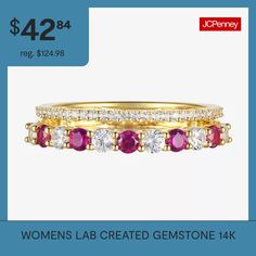 Create a dainty, multilayered finger stack that'll garner you compliments for everyone with this lab created gemstone stackable ring. A beautiful mix of gemstones set in 14K gold over silver gives this stackable ring its ‘wow' factor. You can wear the ring alone or mix and match it with other stackable birthstone rings. It's also ideal for gifting to your beloved mom, friend, or partner.Ring Style: Stackable Rings, BandsFeatures: Quick ShipSetting: ProngStone Cut: RoundMetal Color: YellowRing G… Silver Stackable Rings, Stackable Birthstone Rings, Stackable Rings Silver, Birthstone Rings, Mom Friend, Stackable Ring, Ring Style, Birthstone Ring, Stackable Rings