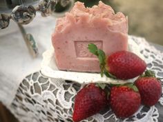 Strawberry Seed Soap! Strawberries, Shea Butter