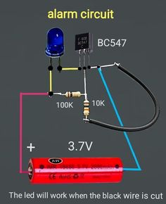 the diagram shows how an alarm circuit works and what it uses to charge your home