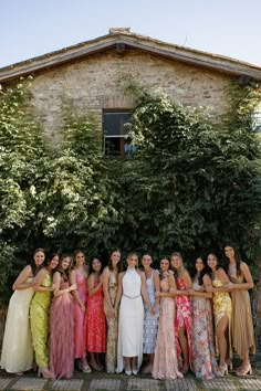 SIENNA, ITALY GARDEN PARTY WEDDING + WELCOME PARTY at the Montechiaro Organic Winery Vineyard Bright Wedding Theme, Colorful Wedding Decor, Sienna Italy, Bold Wedding Colors, Wedding Floral Arch, Garden Wedding Dress Guest, Formal Wedding Attire, Garden Party Outfit, Rehearsal Dinner Outfits