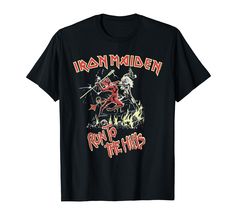 PRICES MAY VARY. Official Iron Maiden Merchandise Iron Maiden T-Shirts for Men, Women, Boys and Girls, Iron Maiden Band T-Shirt, Iron Maiden Shirt Lightweight, Classic fit, Double-needle sleeve and bottom hem Run To The Hills, Iron Maiden T Shirt, Iron Maiden Shirt, Iron Maiden Band, Band T Shirts, Iron Maiden, The Hills, Types Of Shirts, Mens Sweatshirts