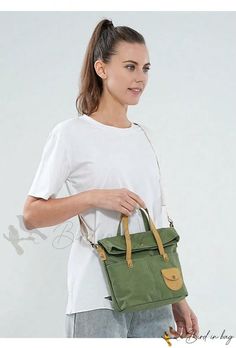 Bird in Bag - Lightweight Portable Classic Casual 7 Women Fashion Bag Yellow Shoulder Bag with Large Capacity for Daily Use During Fall and Winter for Teen Girls Women College Students Perfect Versatile Green Canvas Bag With Adjustable Strap, Functional Green Cotton Bag, Functional Green Cotton Bags, Green Practical Canvas Bag For Daily Use, Practical Green Canvas Bag For Daily Use, Green Tote Canvas Bag For Outdoor, Green Canvas Tote Bag For Outdoor Use, Khaki Canvas Bag With Removable Pouch, Trendy Khaki Shoulder Bag For Outdoor