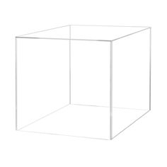 a drawing of a white cube on a white background with the bottom section facing upwards