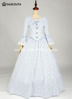 Salelolita provide high quality Civil War Dresses,Civil War Ball Gowns,Victorian Dresses at an affordable price.It perfect for dress up parties,Halloween night,Theatre,Stage performances,photoshoot,wedding etc. 1820s Dress, Belle Ball Gown, 1880s Dress, Ball Gowns Victorian, Gothic Victorian Dresses, Southern Belle Dress, Full Sleeves Dress, Victorian Dresses, Blue Floral Skirt