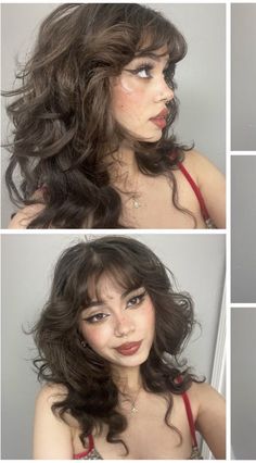 얼굴 그리기, Haircuts For Wavy Hair, Long Dark Hair, Cut My Hair, Hair Inspo Color, Winter Hairstyles, Dream Hair, Aesthetic Hair