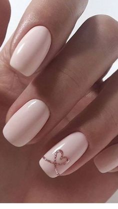 Engagement Nails, Kutek Disney, Heart Nail Designs, Nagellack Trends, Super Nails, Nail Art Wedding