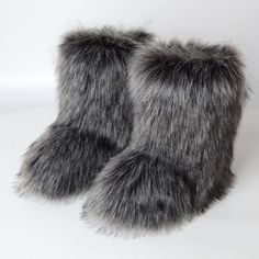 Fox Fur Boots, Fur Boots Women, Brown Winter Boots, Fuzzy Boots, Warm Snow Boots, Faux Fur Boots, Warm Shoes, Warm Boots, Bear Design