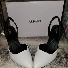 Alfani Step And Flex Slingbacks Dress Heels Dress Heels, Slingbacks, Dress And Heels, Shoes Women Heels, Shoes Heels, Black White, Women Shoes, Black And White, Heels