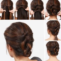 Knot Updo, Updo Hair Tutorial, Work Hairstyles, Everyday Hairstyles, Great Hair, Hair Dos, Hair Updos, Hair Day