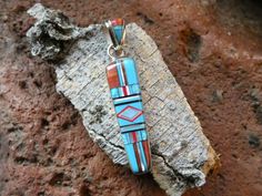 Artisan Jewelry Necklaces, Inlay Jewelry, Southwest Jewelry, Handcrafted Artisan Jewelry, Red Coral, Native American Jewelry, Geometric Designs, Fire Opal, Artisan Jewelry