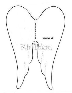 the diagram shows how to cut out an angel's wings for each individual child