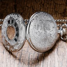 Vintage Roman Number Quartz Steampunk Pocket Watch – Gofaer Finds store! Steampunk Pocket Watch, Steampunk Watch, Silver Pocket Watch, Number Necklace, Fob Watch, Steampunk Accessories, Timeless Accessories, Roman Numerals, Men Necklace