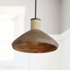 Capital Lighting Jacob 1 Light Wood Cone Pendant 340313YG Coastal Lighting Capital Lighting Pendant, Hourglass Pendant, Capital Lighting Fixture, Farmhouse Flair, Bowl Pendant, Glass Cloche, Capital Lighting, Light Ring, Lighting Guide