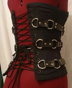 Elements Outfit, Fantasy Corset, Buckle Corset, Fashion Corset, Mens Leather Accessories, Gothic Clothes, Interesting Design