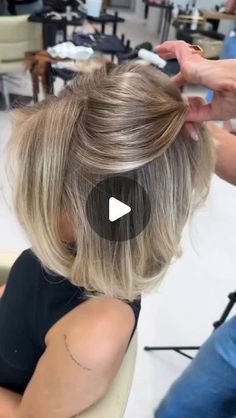 RAMBUT SERIES™ on Instagram: "Repost @hairby_chrissy • • • • • •  Half up hairstyle @gracienielson" Shoulder Length Hair Tutorials Easy, Fancy Short Hair, Hairby Chrissy, Half Up Hairstyle, Medium Hair Styles For Women, Fancy Hair, Roll Hairstyle, Up Dos, Half Updo