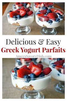 delicious and easy greek yogurt parfaits