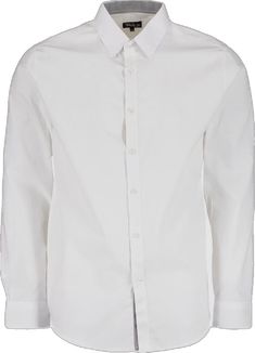 Button-up Dress Shirt With Button Cuffs, Casual Business Dress Shirt With Buttons, Smart Dress Shirt With Button Closure For Spring, Smart Spring Dress Shirt With Button Closure, Smart Spring Shirt With Button Closure, Solid Dress Shirt, White Button Down, Solid Dress, Slim Fit Men