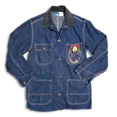 (eBay) Find many great new & used options and get the best deals for 70s Vintage Embroidered Dark Wash Denim Chore Coat Jean Jacket Sears Hippie at the best online prices at eBay! Free shipping for many products! Do Unto Others, Embroidered Jean Jacket, Chore Coat, Guy Pictures, 70s Vintage, Embroidered Denim, Embroidered Jeans, Dark Wash Denim, Charcoal Grey