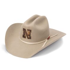 Howdy, Nebraska Huskers fans! Spruce up your wardrobe with a little country flair courtesy of this Authentic Felt Cowboy Hat. Exquisite details from USCAPE x Seager adorn the debut design, including a 4 1/2" cattleman crown, 4" brim with Western Flange and two-cord ribbon hat-band with a custom Nebraska Huskers pin. A brown leather sweatband with gold foil and a sleek black silk liner ensures deluxe comfort for the wearer. It is one mighty fine piece of headwear for the modern Nebraska Huskers supporter. Country Style Flat Bill Hats For Rodeo, Country Style Flat Bill Hats For Ranch, Country Style Flat Bill Hat For Country Events, Vintage Flat Bill Hat For Country Events, Country Style Ranch Hats, American Style Adjustable Hat With Flat Brim, Country Style Cap For Rodeo, American Style Adjustable Flat Brim Hat, Adjustable American Hat With Curved Brim