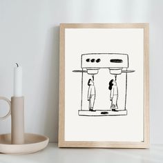 Illustrated poster with two characters drinking coffee ☕️ 
Illustration coffee 
Posters for coffeeshop 
Posters for home 
Wall posters 
Home deco
Wall deco 
Posters 
Digital posters Coffee Posters, Orange Poster, Illustrated Poster, Red Poster, Poster White, A3 Poster, Coffee Poster, Blue Poster, Drinking Coffee