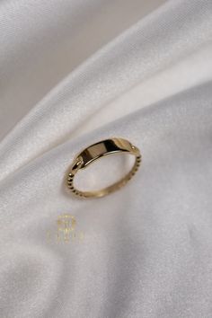 "ABOUT PRODUCT This 14K Gold  Ring is beautifully designed and hand crafted with our associates to make this a special gift for your loved ones. Knowing the value of our customers, We prepare each piece with extra care and attention.  ITEM DETAILS Material: 14K Gold Approx:  1.6 gram Available colors: Gold, Rose Gold, White Gold Available Sizes: 4 US to 11 US  ✪ 14k Gold ( Certification will be included with your order ) ✪Available 14K White, Yellow, Rose Gold (also in 10, 18K) 🛠 Yazal Jewelery Gold Stackable Signet Ring For Gift, 14k Yellow Gold Bands As Gift, Luxury Engraved Open Band Ring With Polished Finish, Polished Finish Engraved Open Band Ring, Promise Stackable Signet Ring In 14k Gold, Promise Stackable 14k Gold Signet Ring, Luxury Gold Bands As Gift, White Gold Open Band Signet Ring Gift, Tarnish Resistant Open Band Stackable Rings As Gift