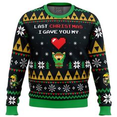 Link To My Heart Legend of Zelda Ugly Christmas Sweater Perfect And Unique Gifts For Adults Kids On Christmas Legend Of Zelda Christmas, Diy Ugly Christmas Sweater Ideas, Zelda Christmas, Ugly Christmas Sweater Ideas, Christmas Sweater Ideas, Zelda Gifts, Diy Ugly Christmas Sweater, Christmas Sweater Men, Heart Sweatshirt