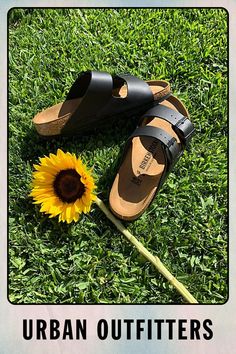 The Arizona is a genuine Birkenstock classic that has long held cult status thanks to its comfort factor. This simple sandal in a two-strap design features a vegan upper made from the skin-friendly, hard-wearing synthetic material Birko-Flor®, with an anatomically-shaped cork-latex footbed lined in suede. Content + Care Birko-Flor®, suede, cork, EVA Spot clean Imported Size + Fit True to size Medium/Narrow width | Birkenstock Arizona Birko-Flor Sandal in Black, Women's at Urban Outfitters Simple Sandals, Apartment Items, Birkenstock Arizona, Strap Design, Items For Men, Clothing Apparel, Birkenstock, Design Features, Arizona